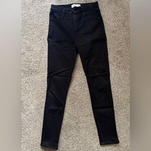 Abercrombie & Fitch The Super Skinny High Rise Black Jeans